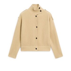SEARCHING FOR Massimo Dutti Khaki Ribbed Cardigan